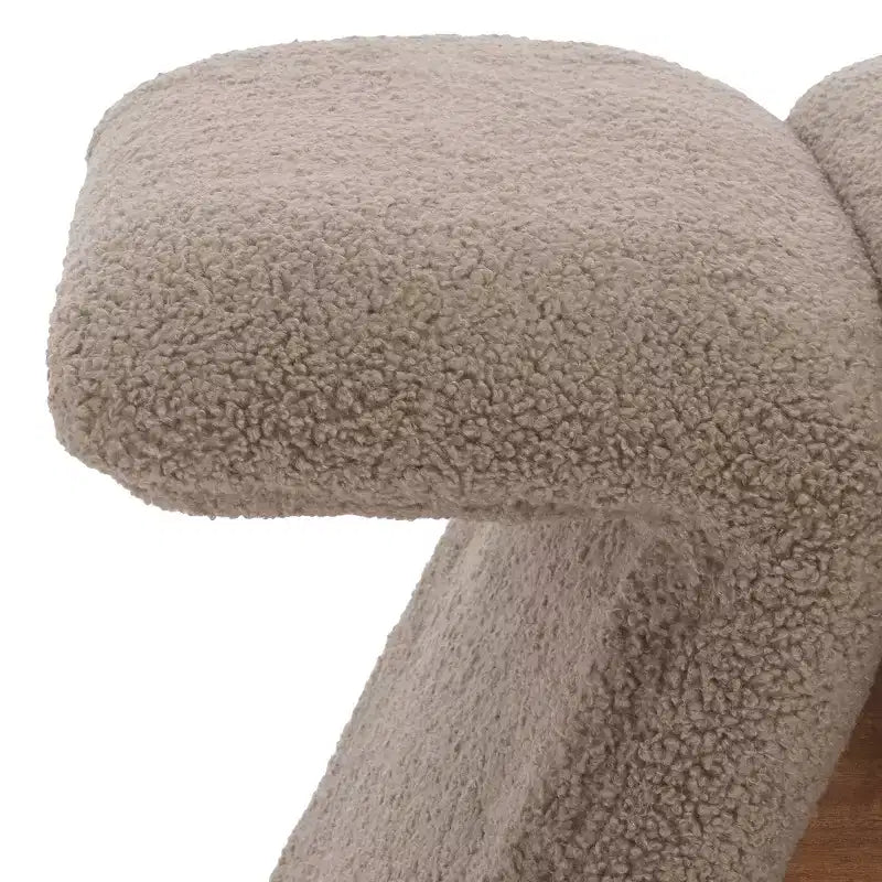 Pouf en tissu Teddy