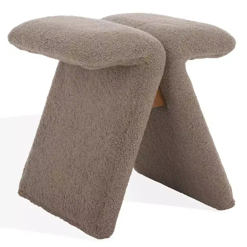 Pouf en tissu Teddy