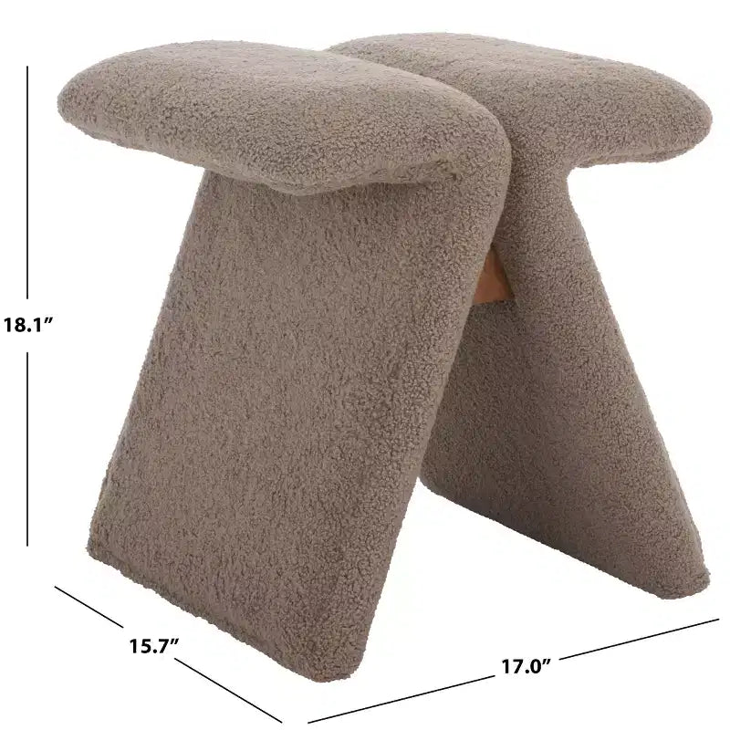 Pouf en tissu Teddy