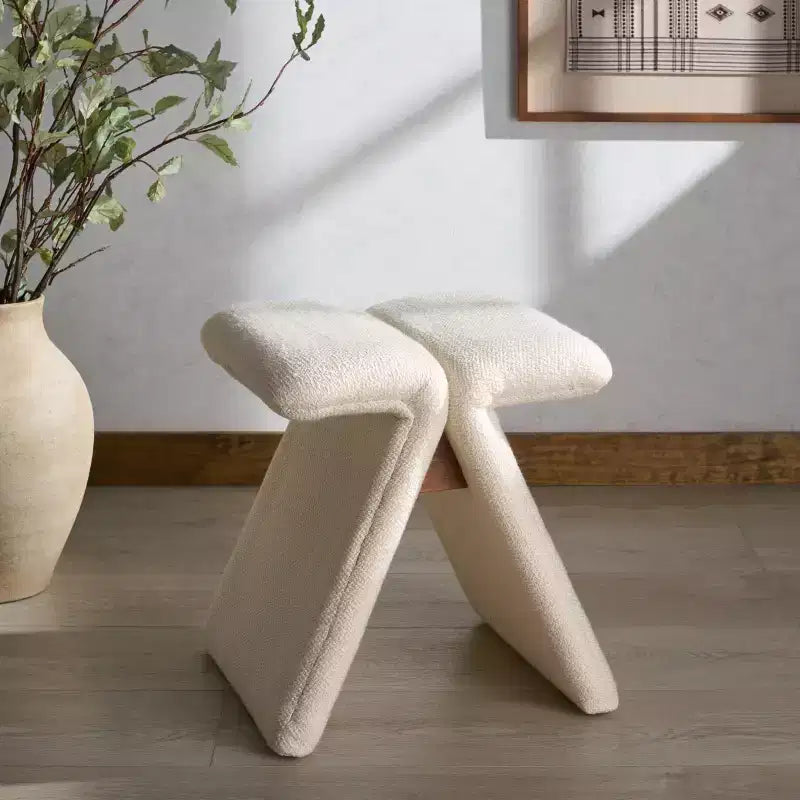 Pouf en tissu Teddy