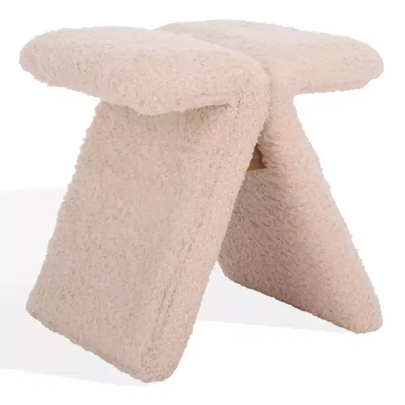Pouf en tissu Teddy
