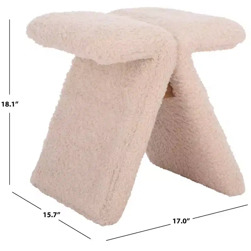 Pouf en tissu Teddy