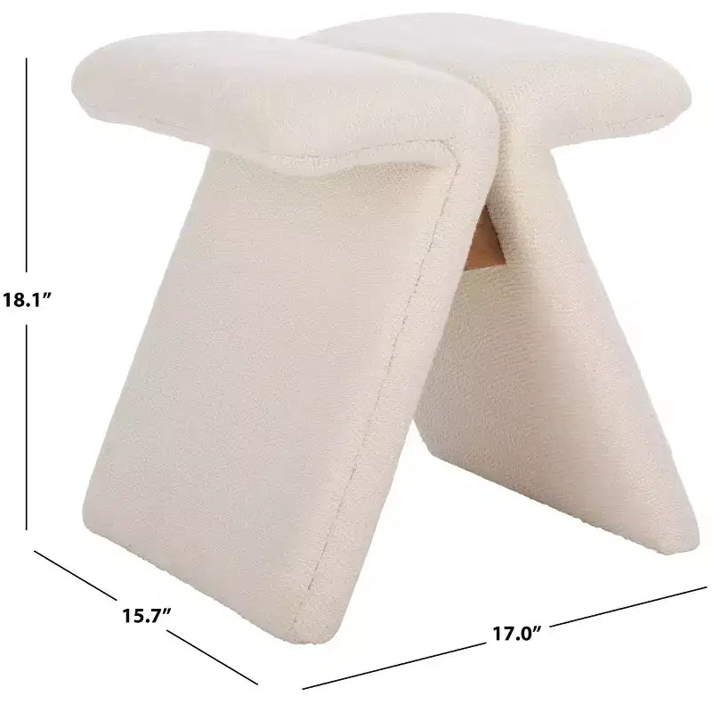 Pouf en tissu Teddy