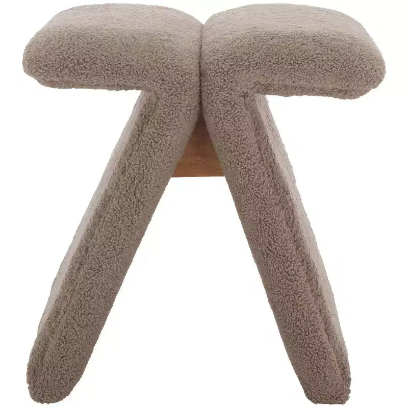 Pouf en tissu Teddy