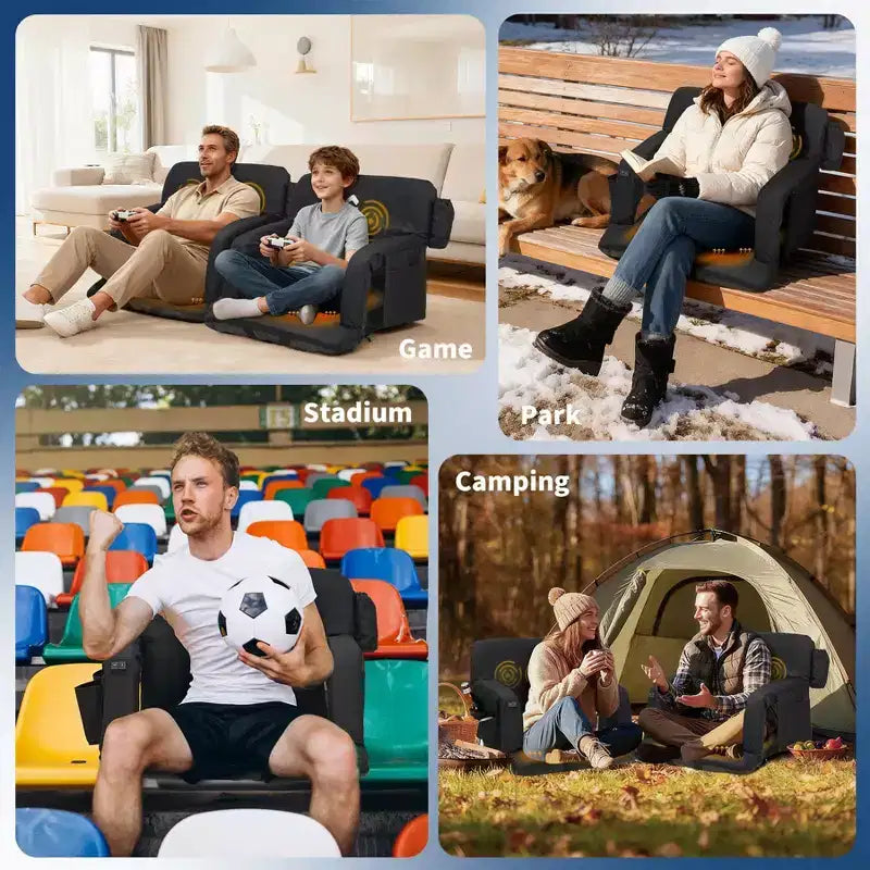 Coussin de siège de stade confortable, coussin de chaise de gradin ergonomique, durable, léger, portable, pour événements sportifs, arènes extérieures, activités récréatives